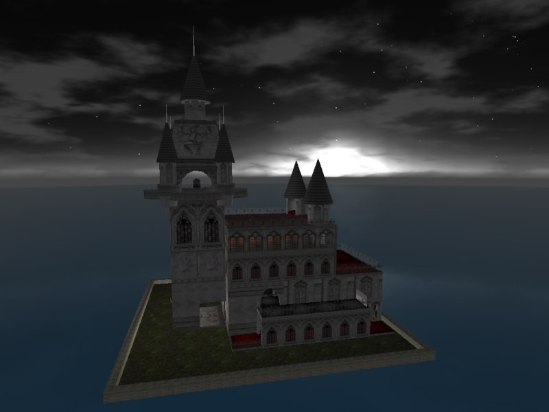 Medieval Dark Castle: night view